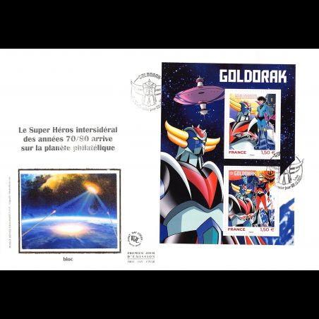 FDC GF soie - Bloc Goldorak - 8/10/2021 Paris