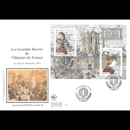 FDC GF soie - Grandes heures histoire de France - 5/11/2021 Beauvais