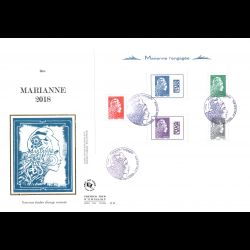FDC GF soie - Bloc Marianne...