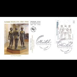 FDC - Tableau Aristide Maillol, les trois nymphes, oblit 4/11/2011 Paris