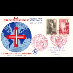 FDC - La croix rouge 1956 -...