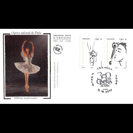 FDC soie - 350 ans Opéra national de Paris - 18/10/2019 Paris