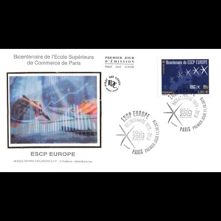 FDC soie - Bicentenaire de ESCP Europe - 11/10/2019 Paris