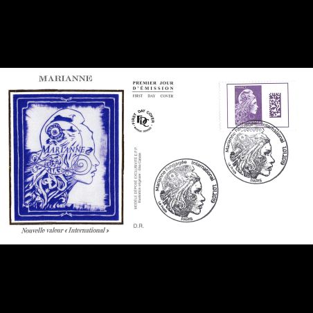 FDC soie - Marianne l'engagée international - 1/1/2019 Paris