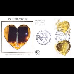FDC soie - Cœurs Lierre et monnaie Boucheron - 18/1/2019 Paris