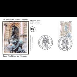 FDC soie - Salon phil de printemps. Fontaine St Michel - 14/3/2019 Paris