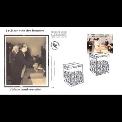 FDC soie - Droit de vote des femmes - 19/4/2019 Paris