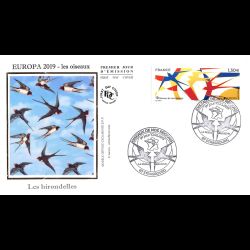 FDC soie - Europa, oiseaux de nos régions - 10/5/2019 Strasbourg