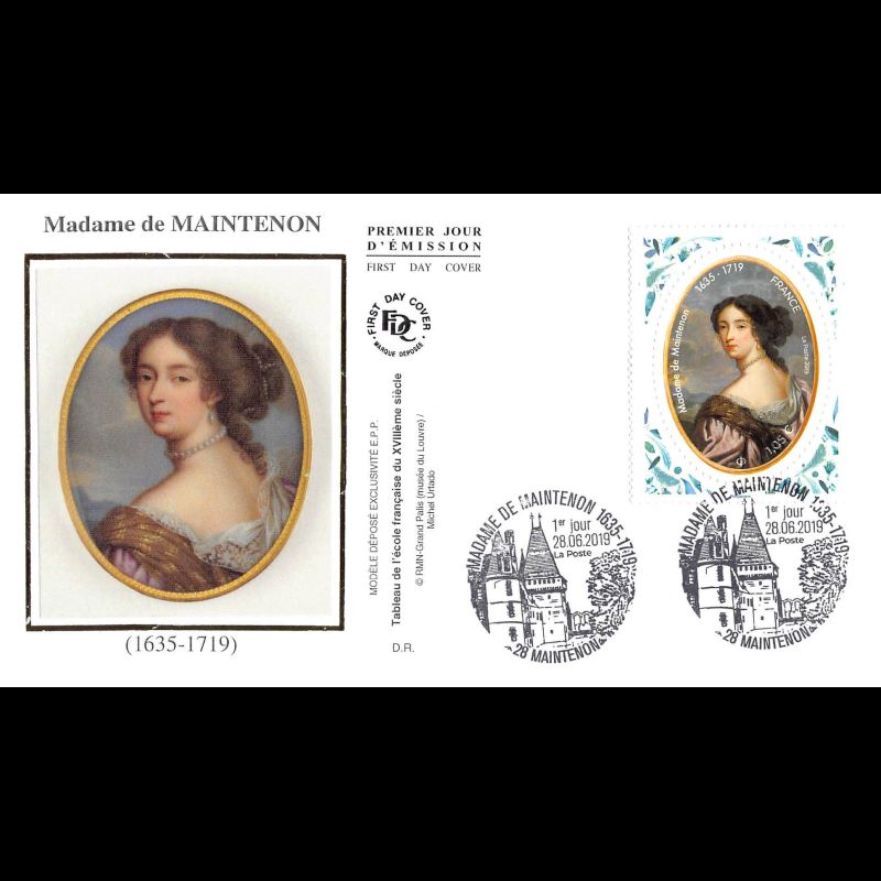 FDC soie - Madame de Maintenon - 28/6/2019