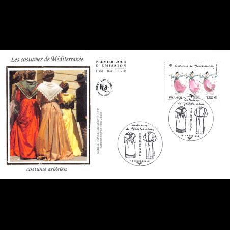 FDC soie - Euromed, les costumes - 5/7/2019 Marseille
