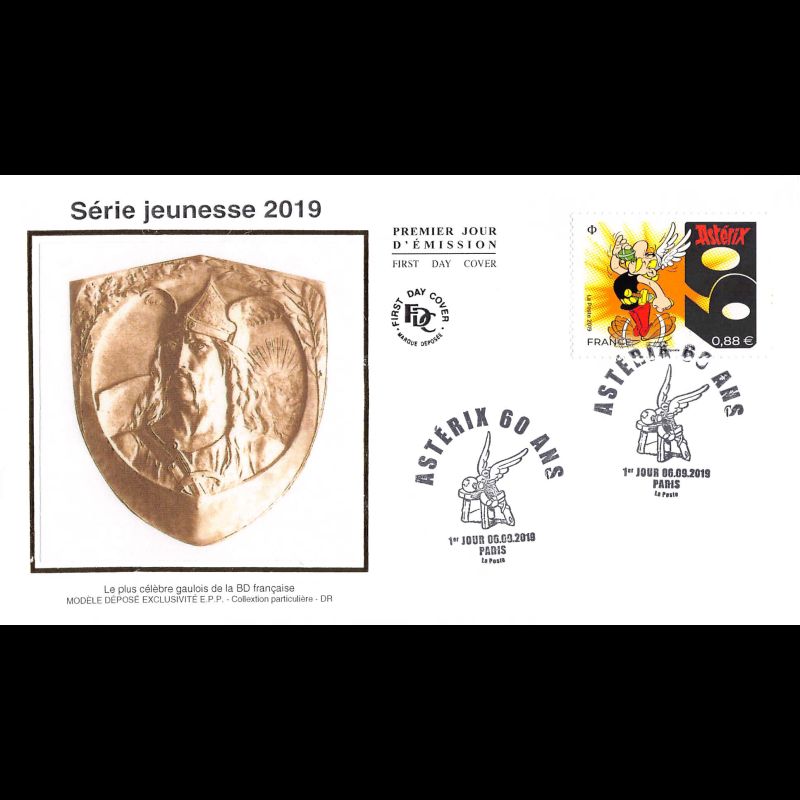FDC soie - Astérix 60 ans - 6/9/2019 Paris