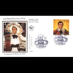 FDC soie - Chanteur Luis...