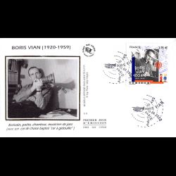 FDC soie - Boris VIAN (1920...