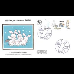 FDC soie - Lapins crétins - 4/9/2020 Paris