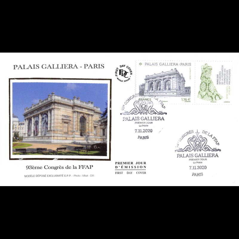 FDC soie - 93ème congrès de la FFAP - 7/11/2020 Paris