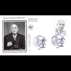 FDC soie - Charles de Gaulle (1890 - 1970) - 5/11/2020 Paris