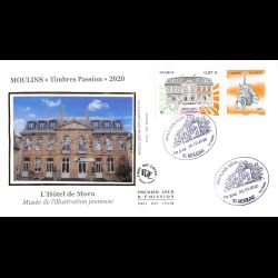 FDC soie - L'hôtel de Mora...