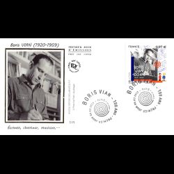 FDC soie - Boris VIAN (1920...