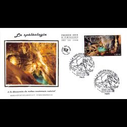 FDC soie - La spéléologie -...