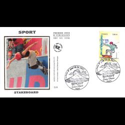 FDC soie - Série sports....