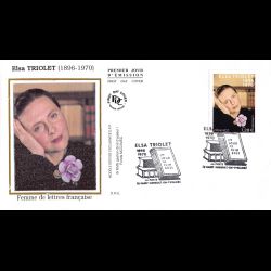 FDC soie - Elsa Triolet -...