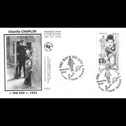 FDC soie - Charlie Chaplin....