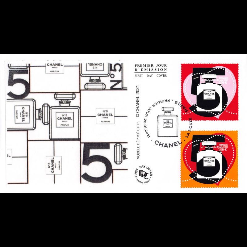 FDC soie - Cœur Chanel - 22/1/2021 Paris