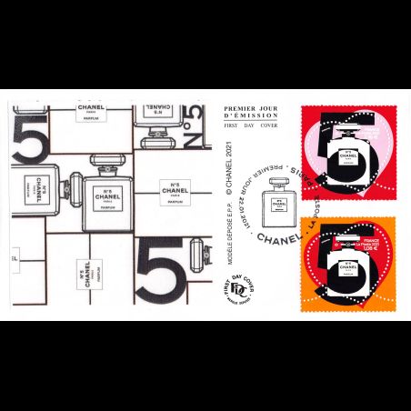 FDC soie - Cœur Chanel - 22/1/2021 Paris