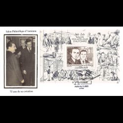 FDC soie - 75 ans du salon...