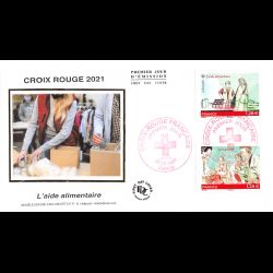 FDC soie - Croix rouge 2021 (2 env) - 22/10/2021 Paris