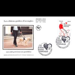 FDC soie - Chiens guides d'aveugles - 23/9/2022 Cernay