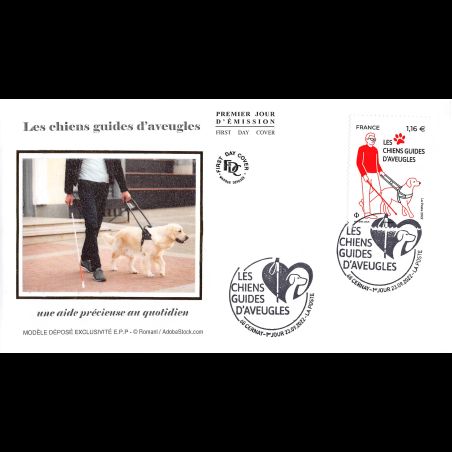 FDC soie - Chiens guides d'aveugles - 23/9/2022 Cernay