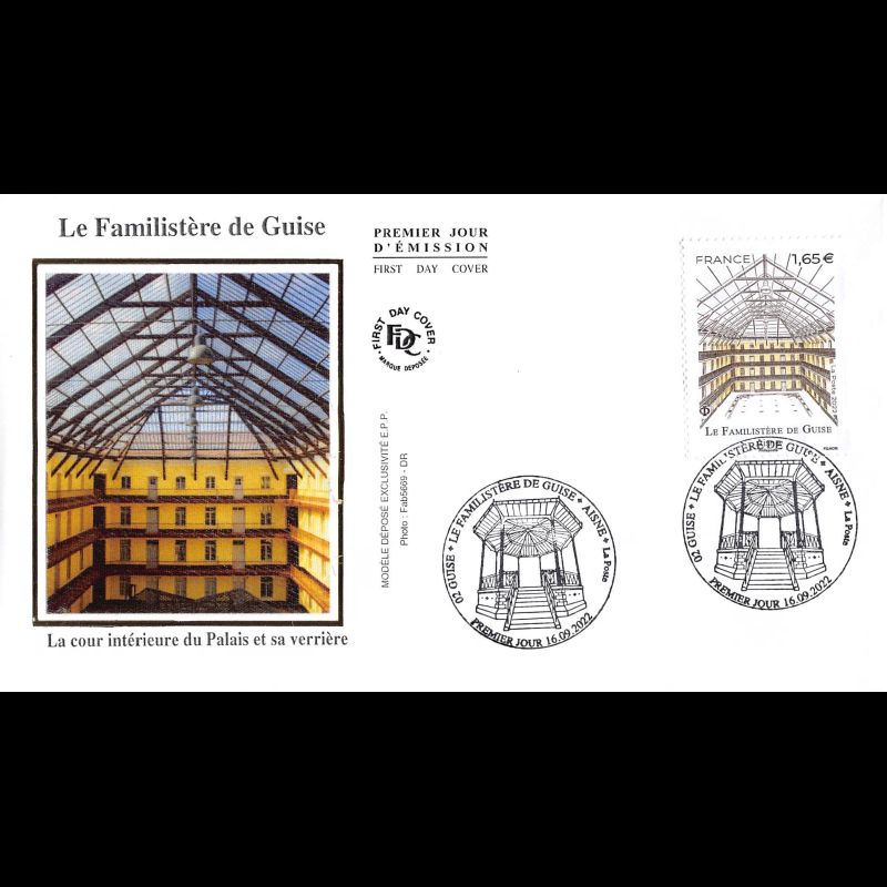 FDC soie - La familistère de Guise - 16/9/2022