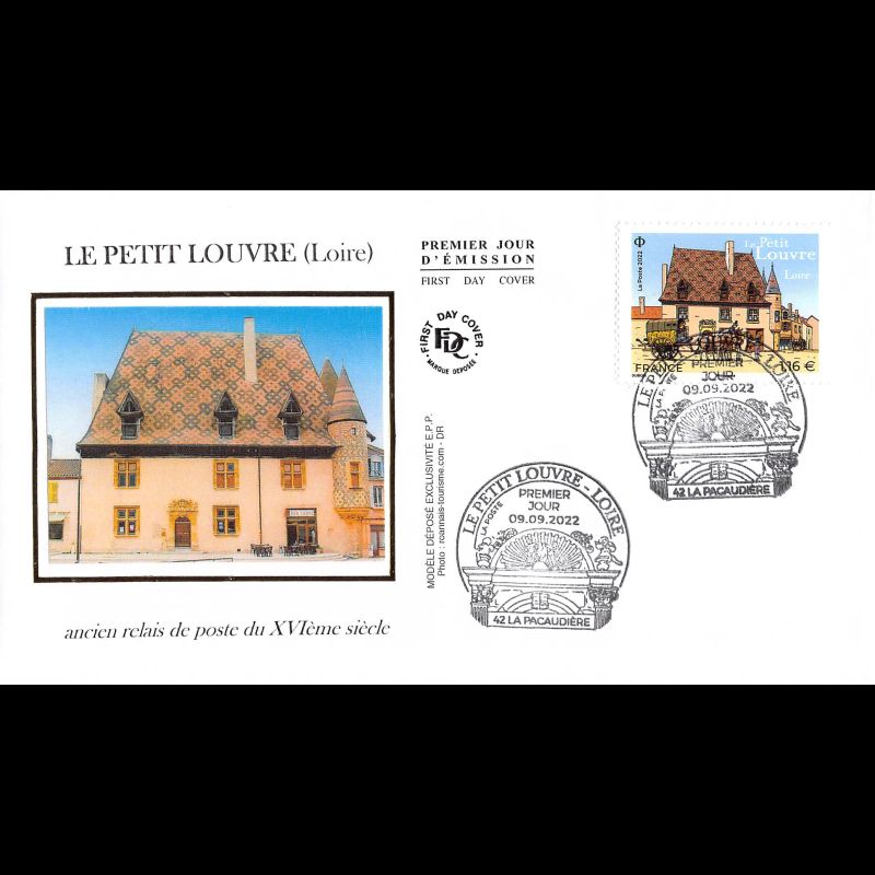 FDC soie - Le petit Louvre - 9/9/2022 La Pacaudière