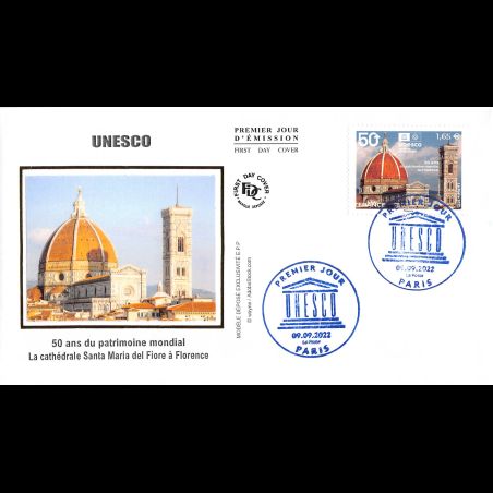 FDC soie - UNESCO - 9/9/2022 Paris