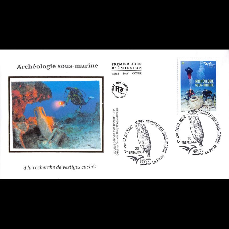 FDC soie - Archéologie sous-marine - 8/7/2022 Erbalunga