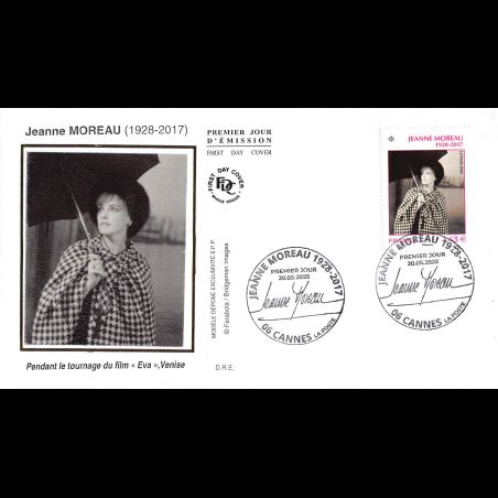 FDC soie - Jeanne Moreau (1928 - 2017) - 20/5/2022 Cannes
