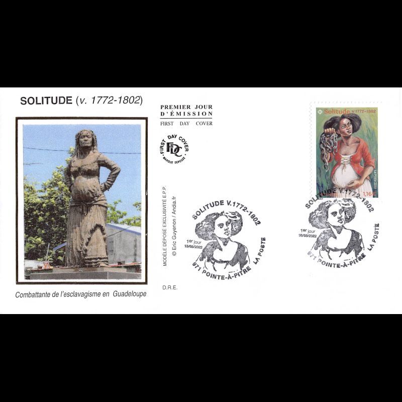 FDC soie - Solitude (1772 - 1802) - 13/5/2022 Pointe-à-Pitre