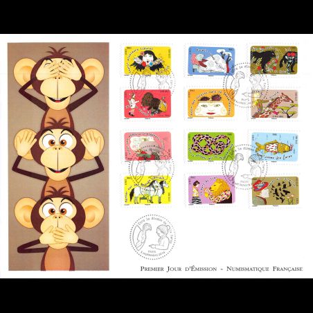 FDC GF LNF - Carnet adhésif - Expressions inspirées par les animaux (BC1312) - Oblit 3/9/2016 Paris
