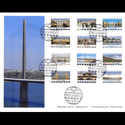FDC GF LNF - Carnet adhésif - Ponts et viaducs (BC1466) - Oblit 1/9/2017 Paris