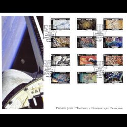FDC GF LNF - Carnet adhésif - La terre vue de la station spatiale par T. Pesquet (BC1570) - Oblit 2/6/2018 Paris