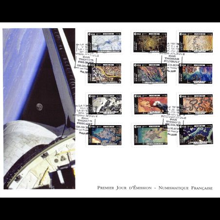FDC GF LNF - Carnet adhésif - La terre vue de la station spatiale par T. Pesquet (BC1570) - Oblit 2/6/2018 Paris