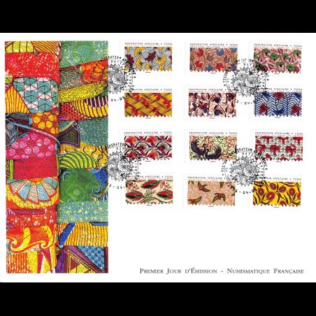 FDC GF LNF - Carnet adhésif - Tissus. Motifs nature (BC1657) - Oblit 4/1/2019 Paris