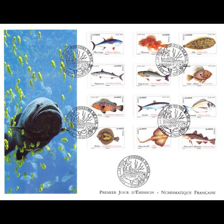 FDC GF LNF - Carnet adhésif - Faune aquatique. Poissons de mer (BC1683) - Oblit 22/2/2019 Paris