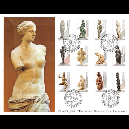 FDC GF LNF - Carnet adhésif - Art. Le nu dans l'art (BC1695) - Oblit 29/3/2019 Paris