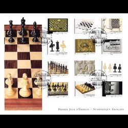 FDC GF LNF - Carnet adhésif - Jeux d'échecs (BC2013) - Oblit 17/6/2021 Paris