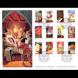 FDC GF LNF - Carnet adhésif - Contes merveilleux (BC2037) - Oblit 3/9/2021 Paris