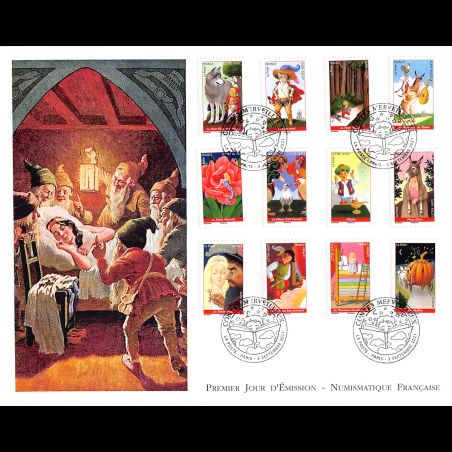 FDC GF LNF - Carnet adhésif - Contes merveilleux (BC2037) - Oblit 3/9/2021 Paris