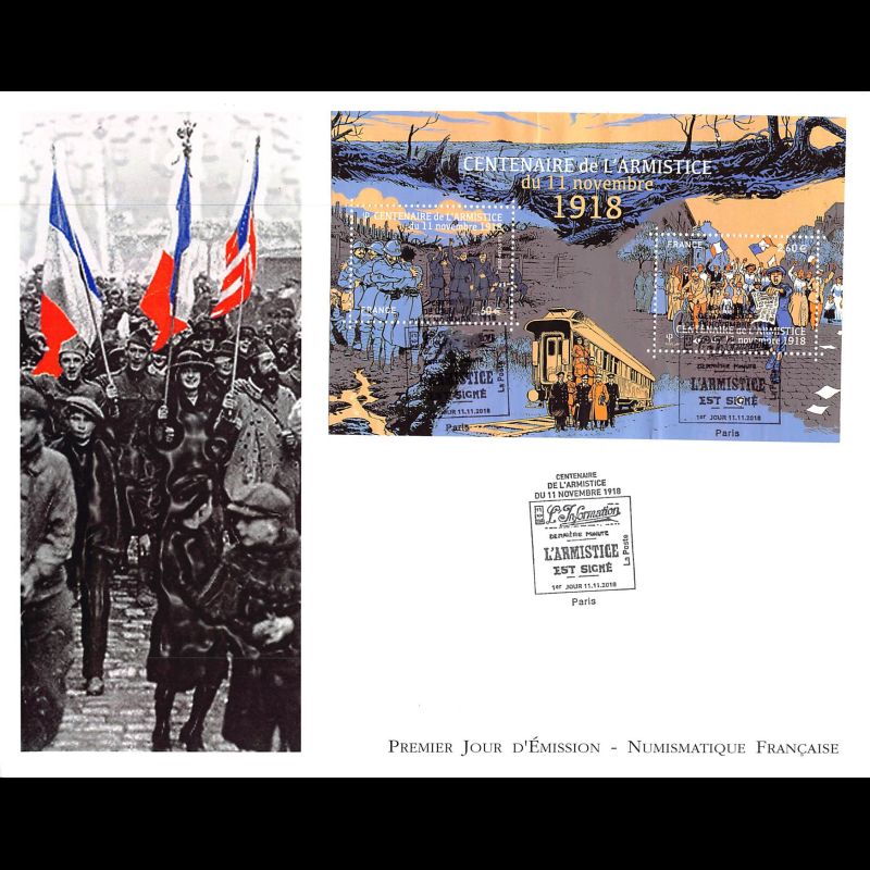 FDC GF LNF - Bloc centenaire de l'Armistice - 11/11/2018 Paris