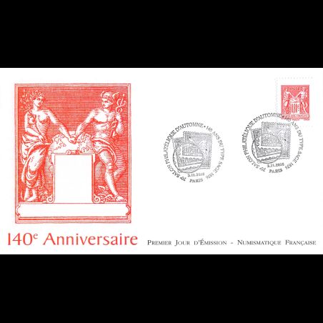 FDC LNF - 140e anniversaire  type Sage (2 env) - 3/11/2016 Paris